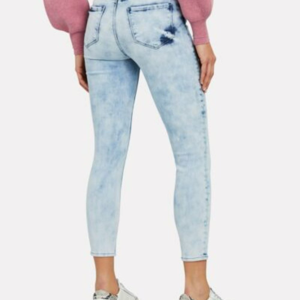 L'agence Womens Margot High Rise Skinny Jean Celestial Blue Acid Wash NWOT Sz 32 - Picture 5 of 14